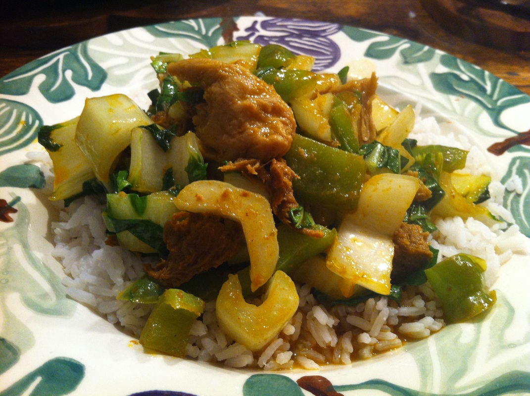 curry met paprika en paksoi - Rebels vegetarische recepten